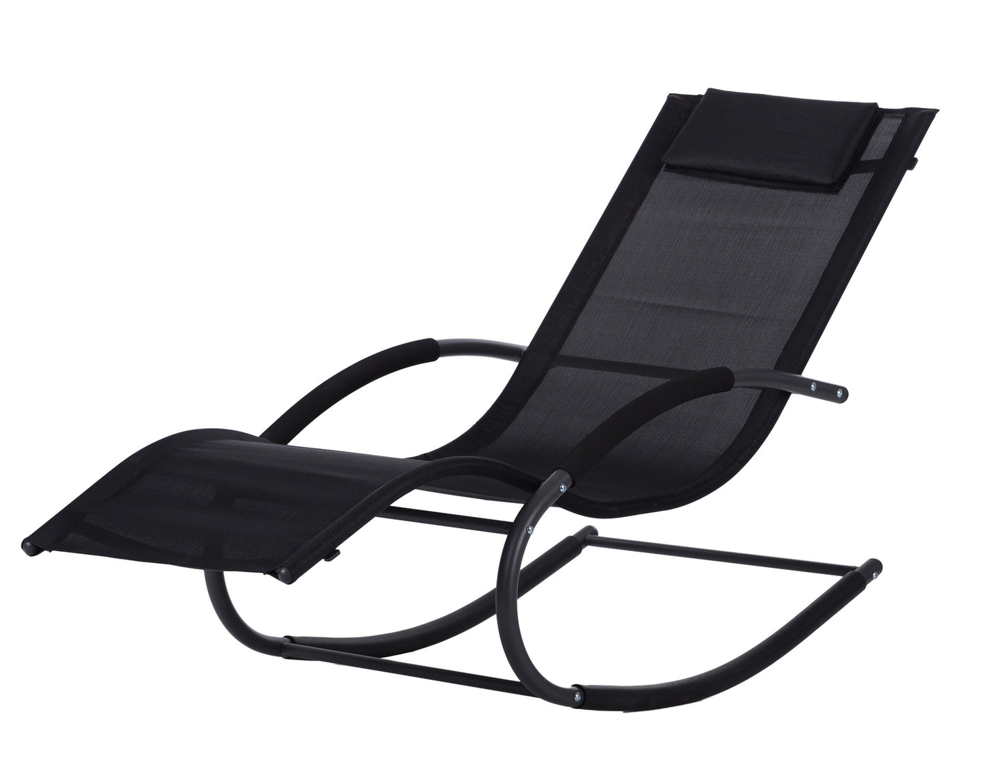 Garden lounger, rocking chair, black, MultiGarden