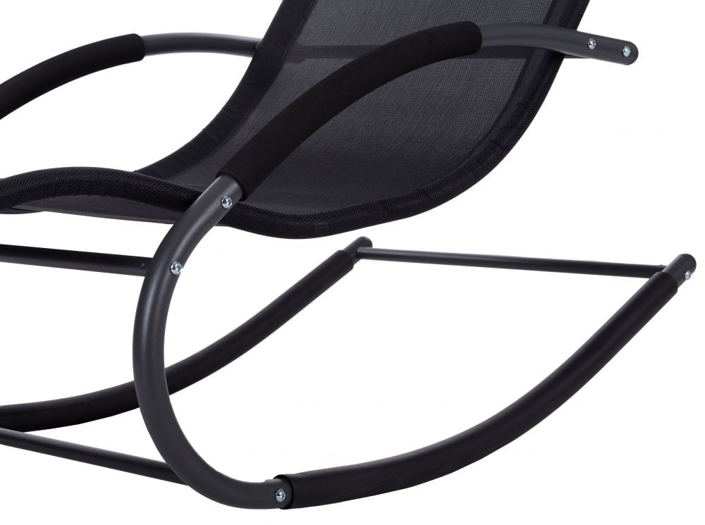 Garden lounger, rocking chair, black, MultiGarden