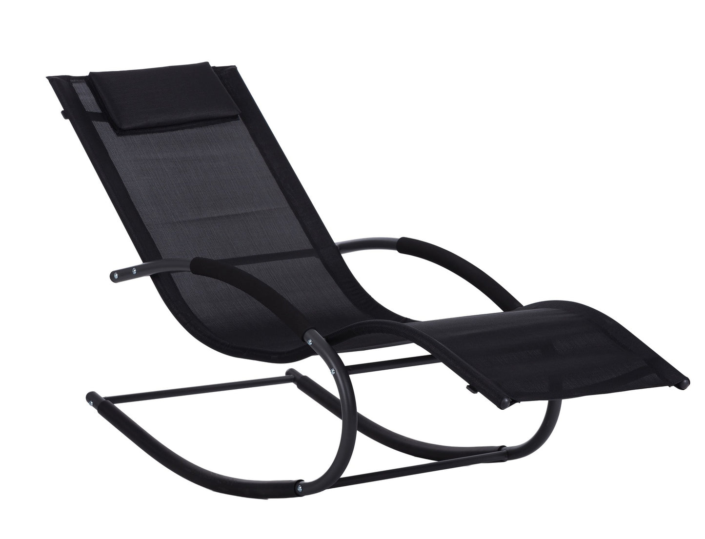 Garden lounger, rocking chair, black, MultiGarden