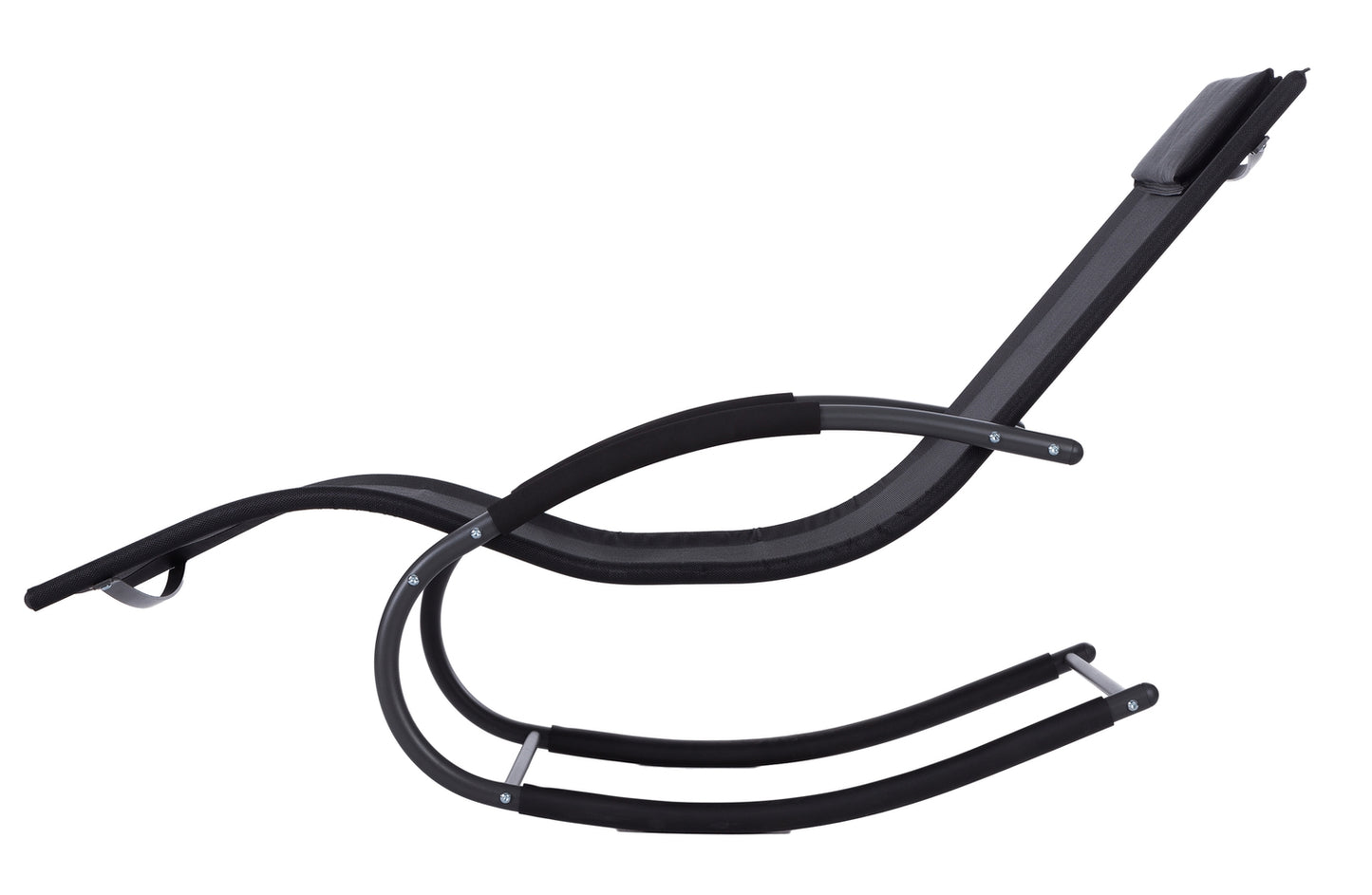 Garden lounger, rocking chair, black, MultiGarden