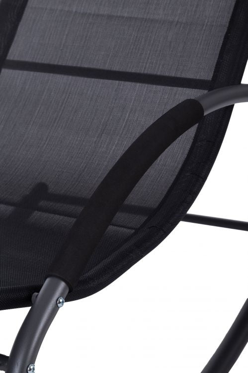 Garden lounger, rocking chair, black, MultiGarden