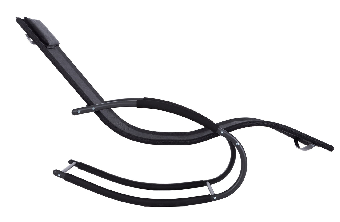 Garden lounger, rocking chair, black, MultiGarden