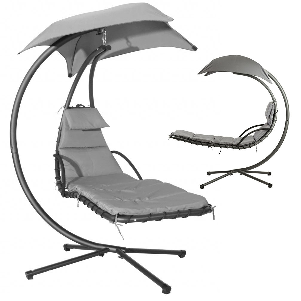 Garden lounger swing, hammock, hanging chair, basket, gray, MultiGarden
