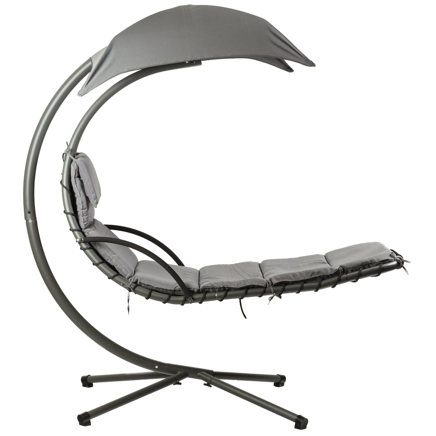 Garden lounger swing, hammock, hanging chair, basket, gray, MultiGarden