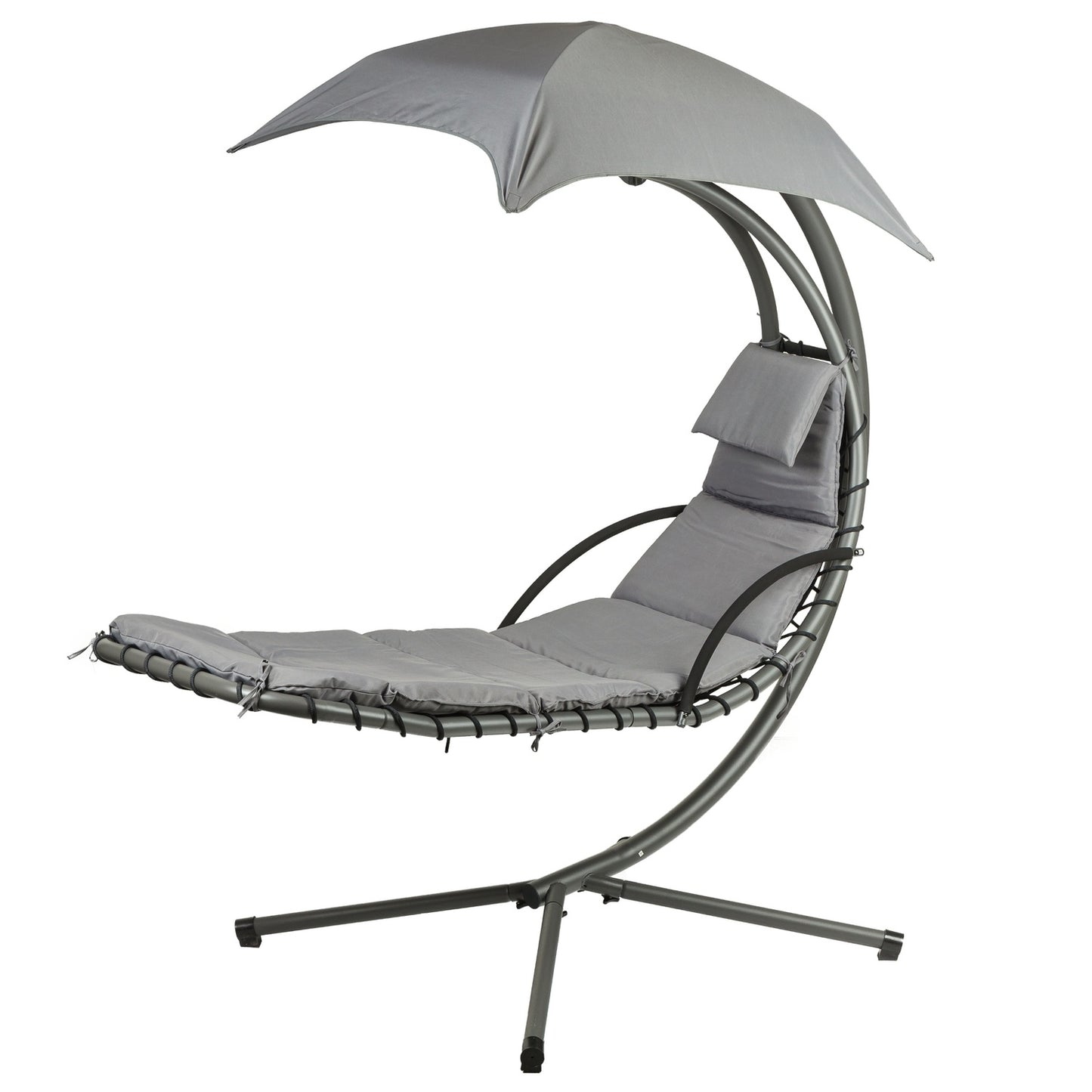 Garden lounger swing, hammock, hanging chair, basket, gray, MultiGarden