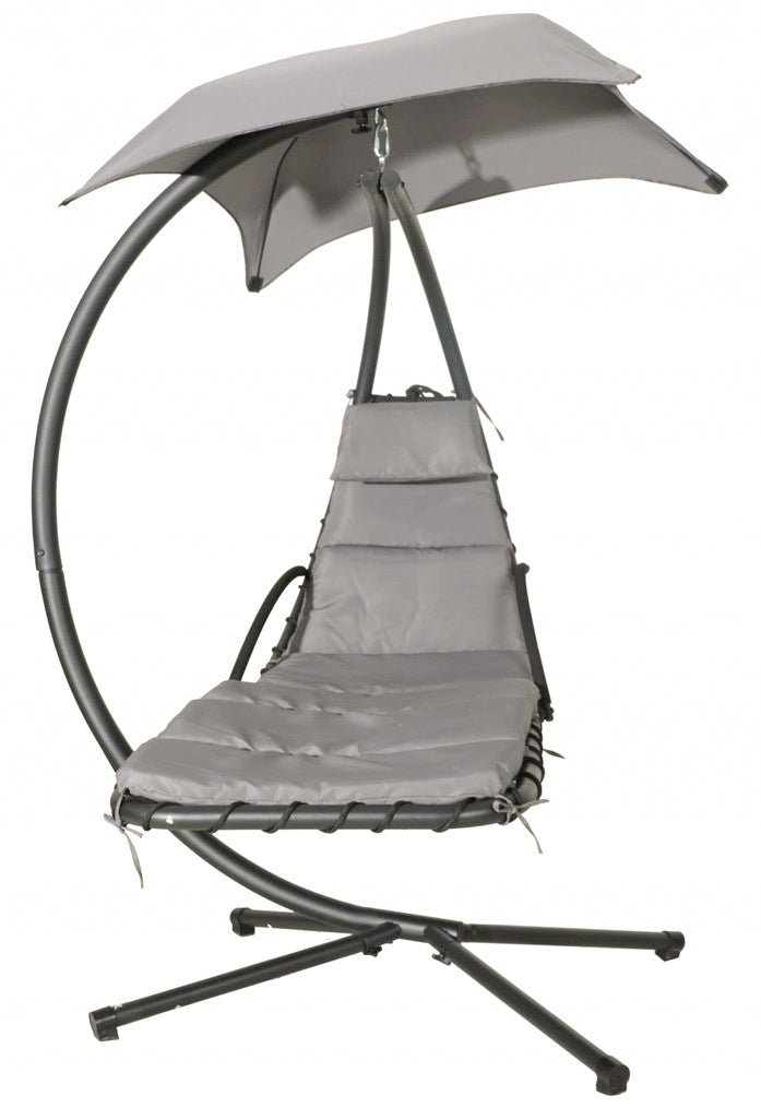 Garden lounger swing, hammock, hanging chair, basket, gray, MultiGarden