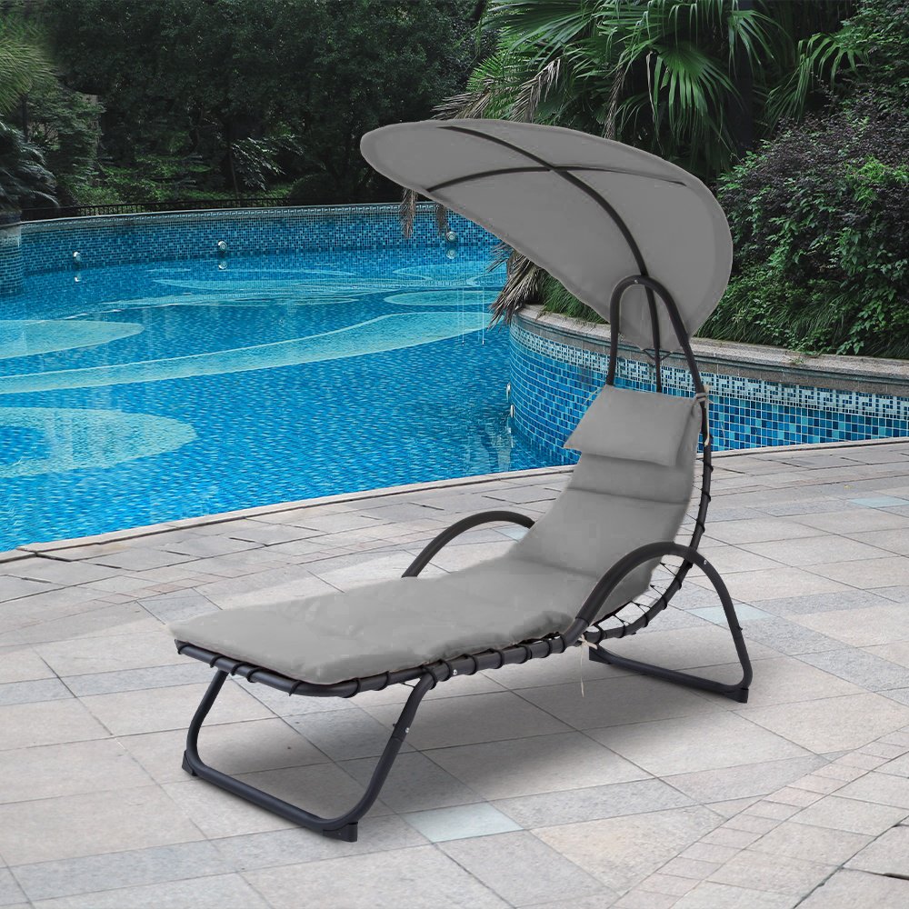 Garden lounger with a large oval canopy ModernHome