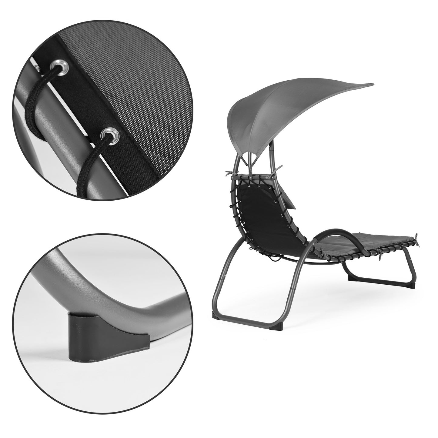 Garden lounger with a large oval canopy ModernHome