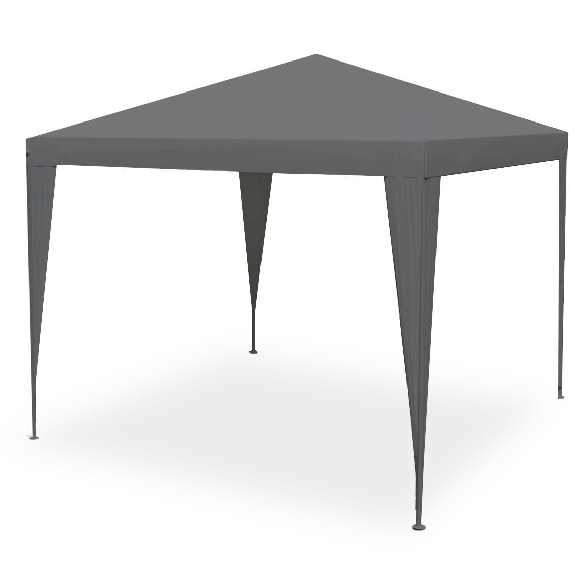 Garden pavilion 4 walls 3 x 3 m gray Plonos