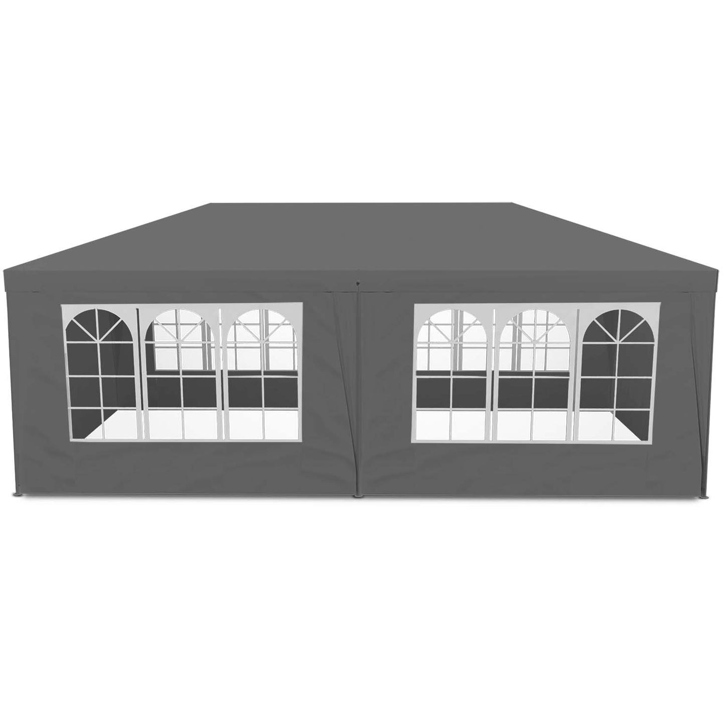 Garden pavilion 4 walls 3 x 6m gray Plonos
