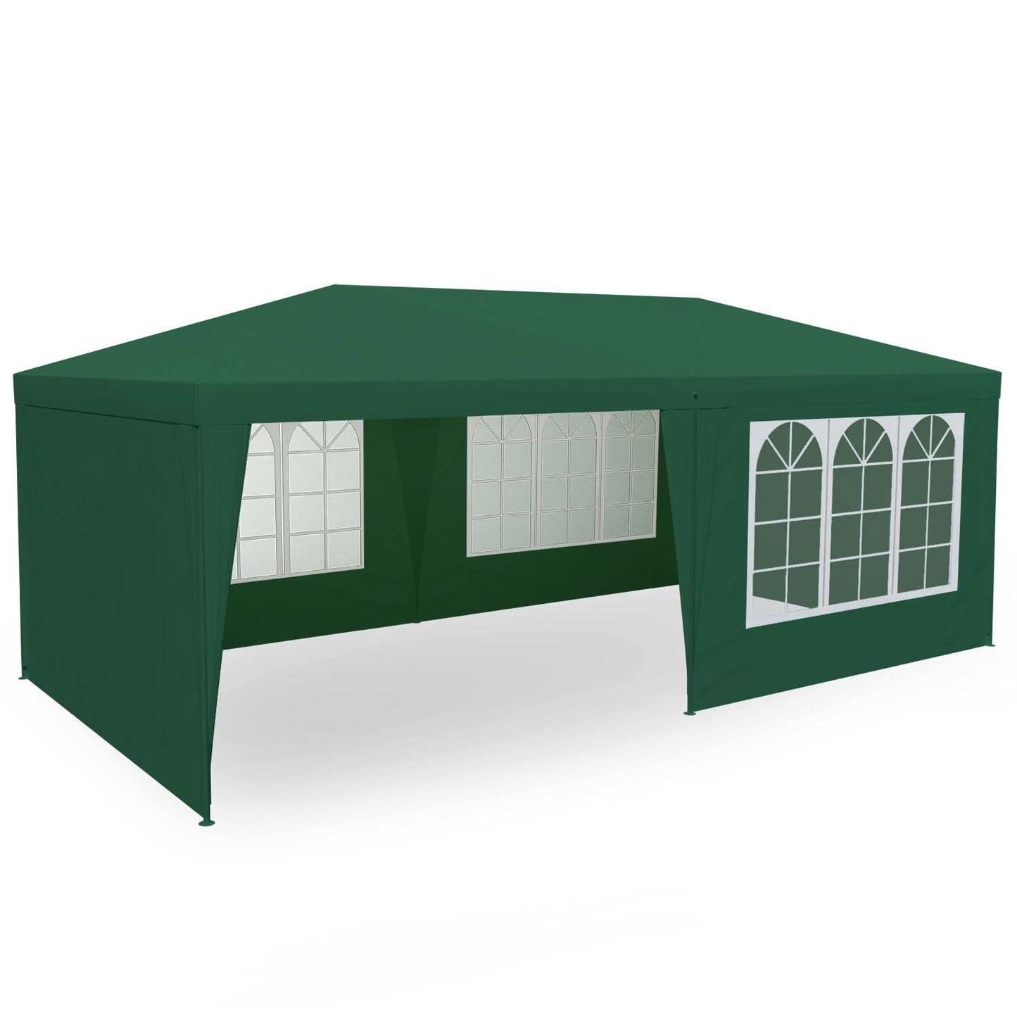 Garden pavilion 6 walls 3 x 6m green Plonos