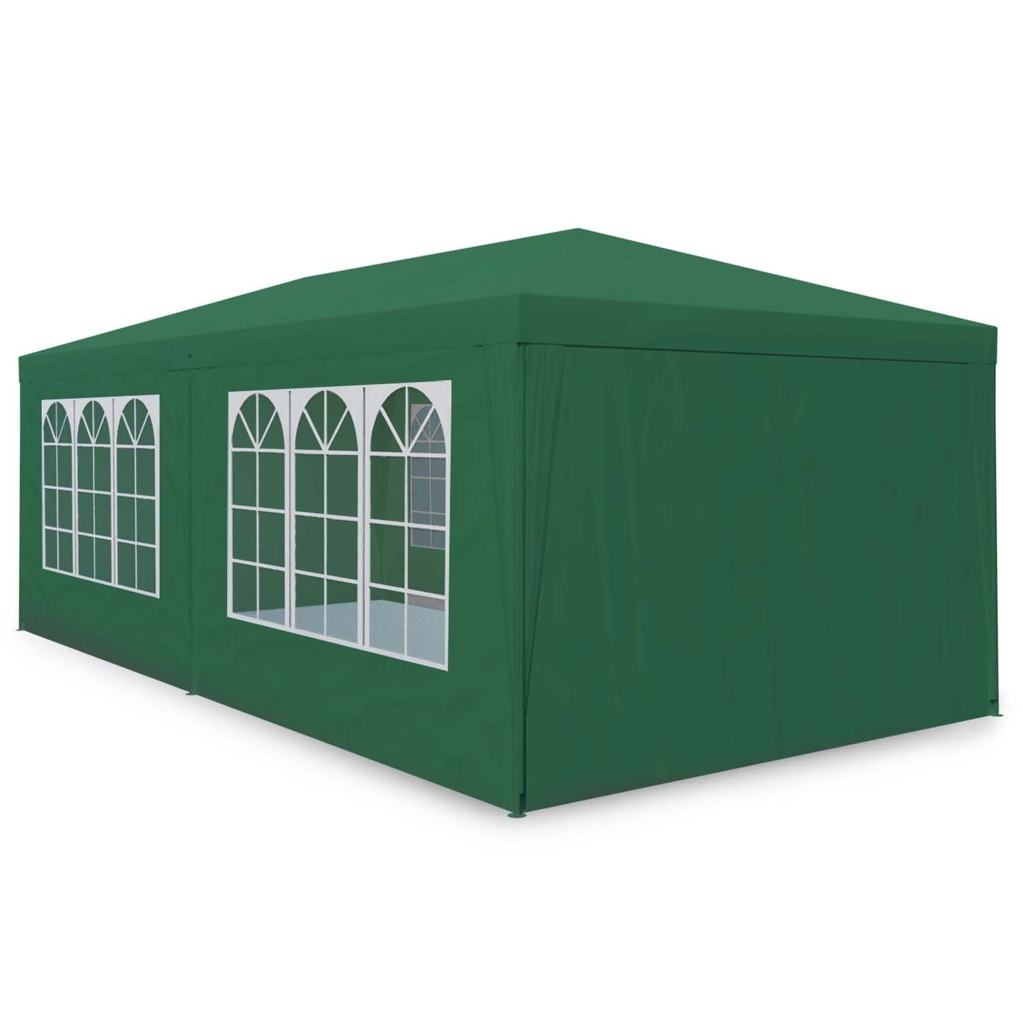 Garden pavilion 6 walls 3 x 6m green Plonos