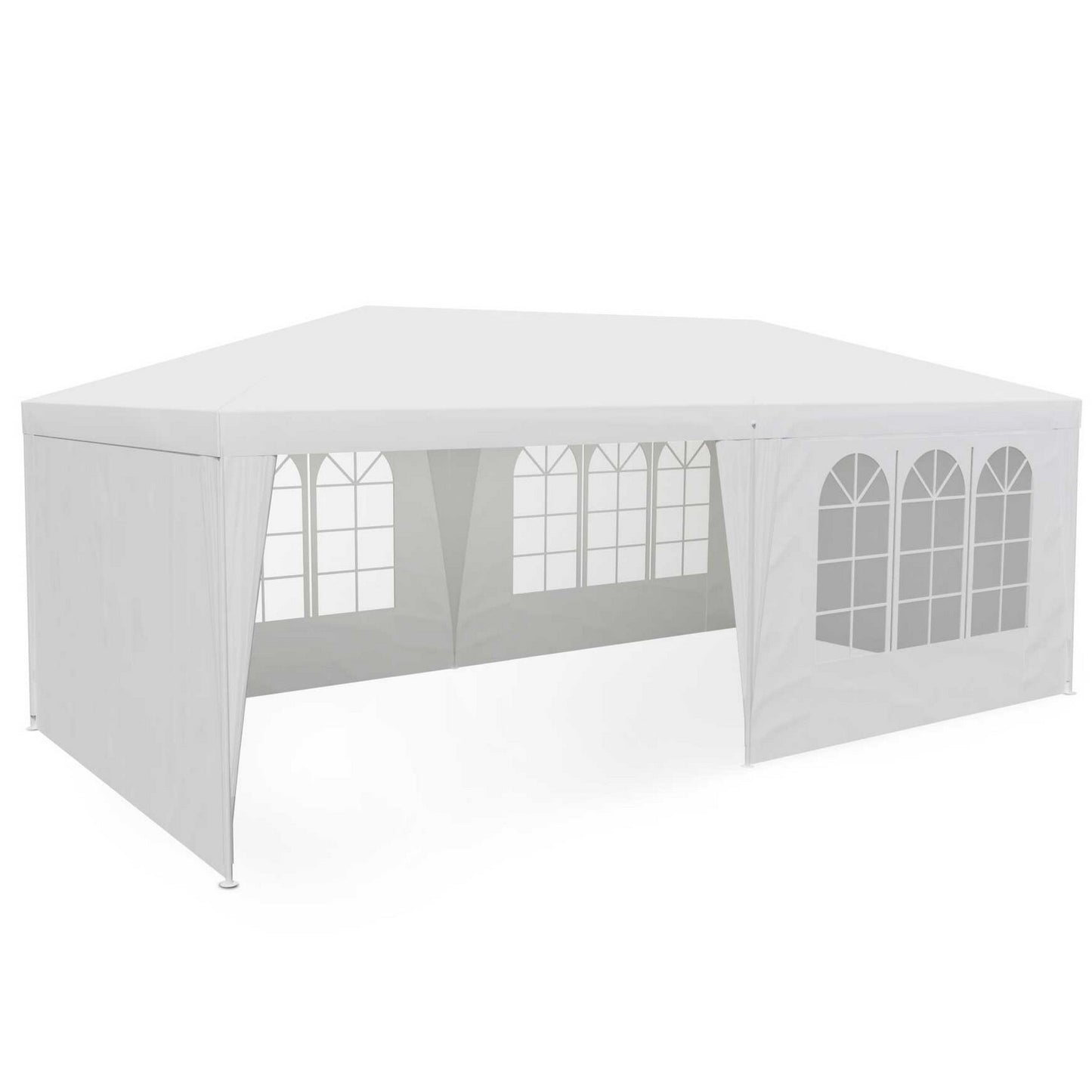 Garden pavilion 6 walls 3 x 6m white Plonos