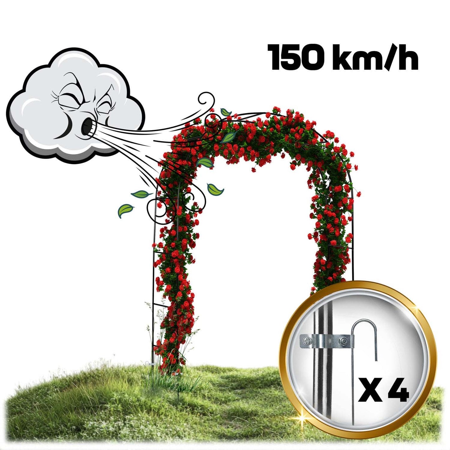 Garden pergola arch 240 cm Plonos PL-990