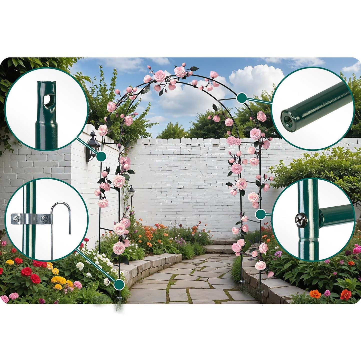 Garden pergola arch 240 cm Plonos PL-990