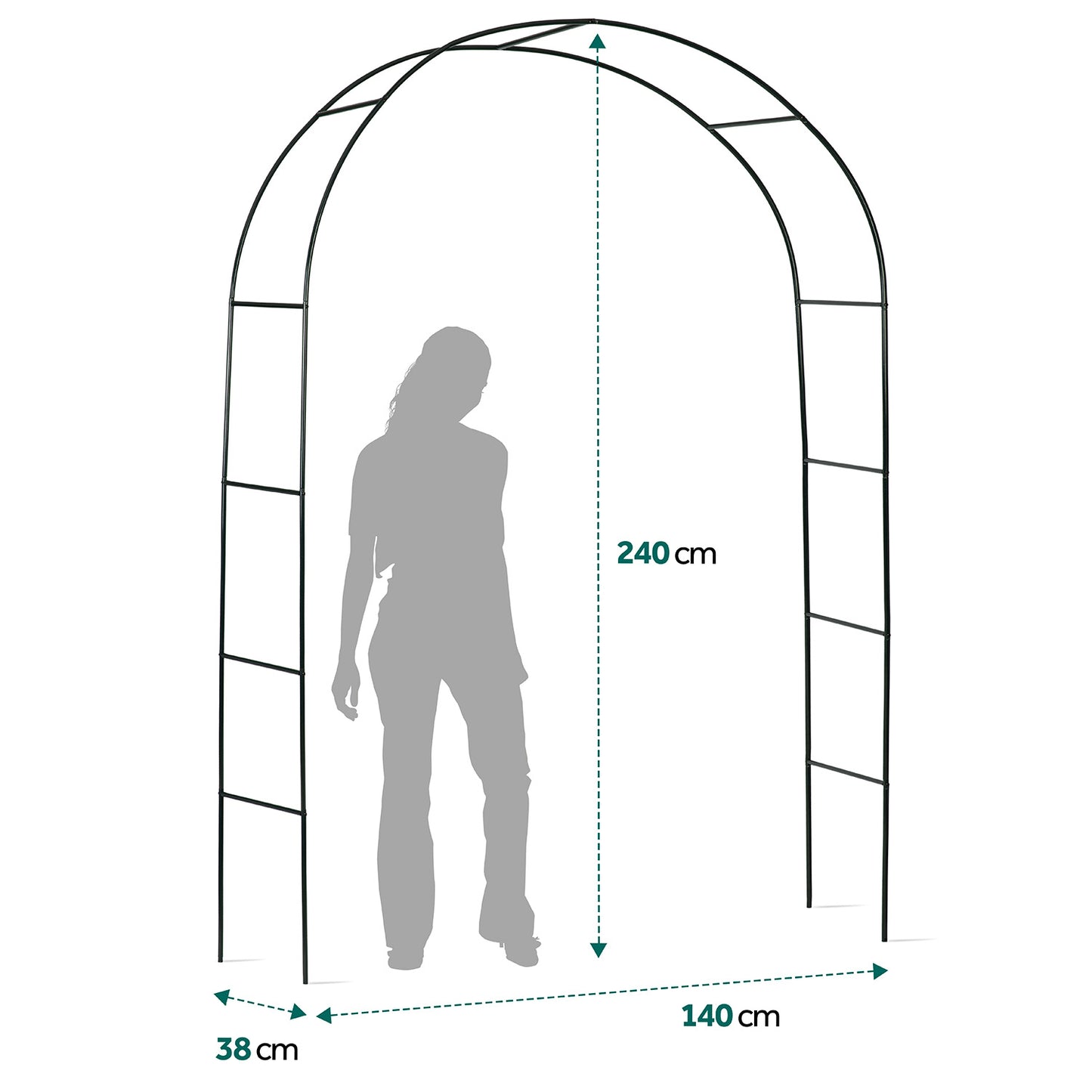 Garden pergola arch 240 cm Plonos PL-990