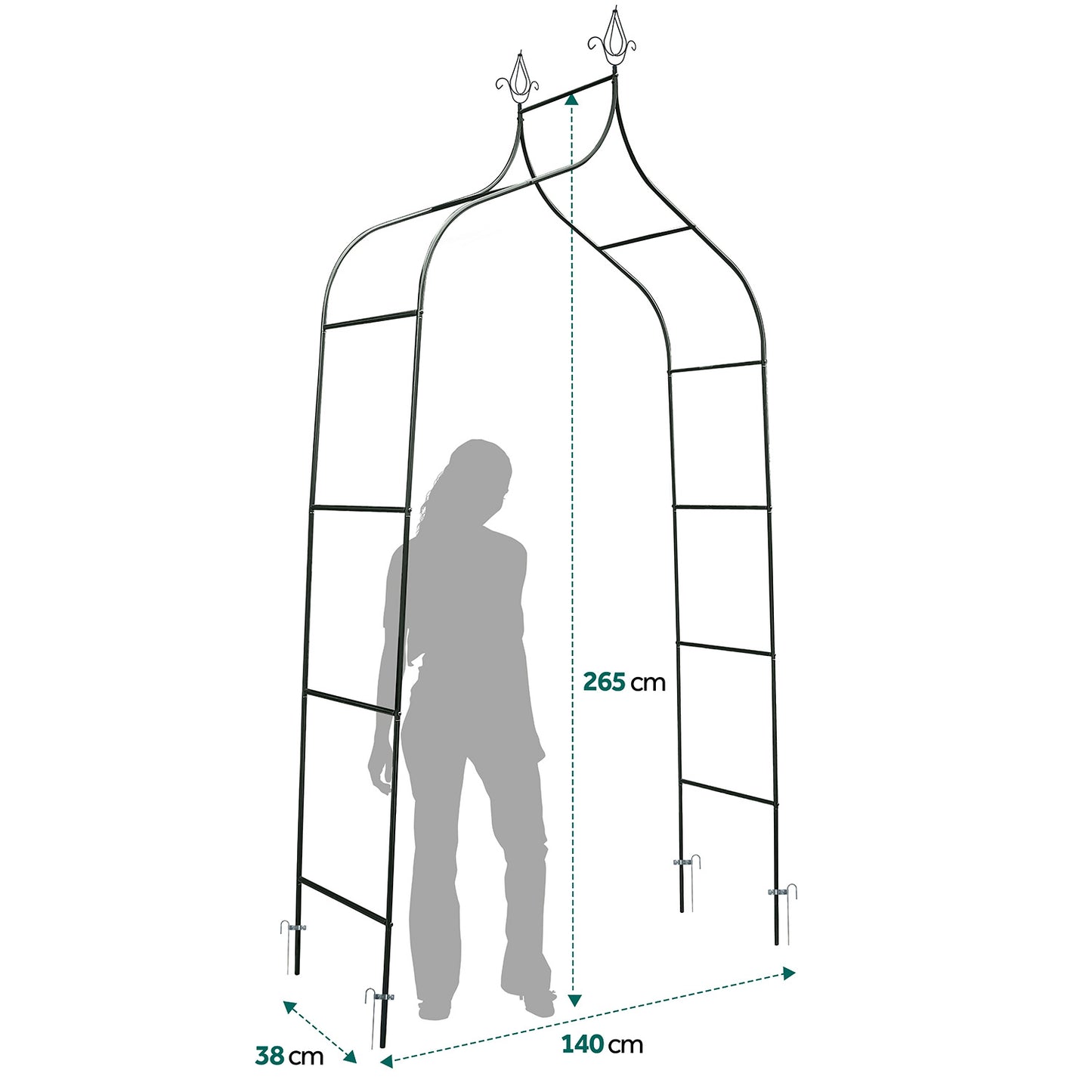 Garden pergola arch 265 cm Plonos PL-991