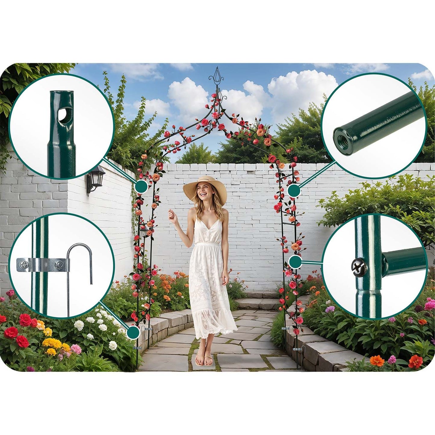 Garden pergola arch 265 cm Plonos PL-991