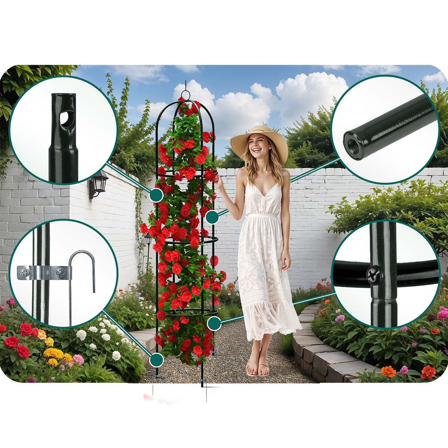 Garden pergola column 200 cm Plonos PL-992