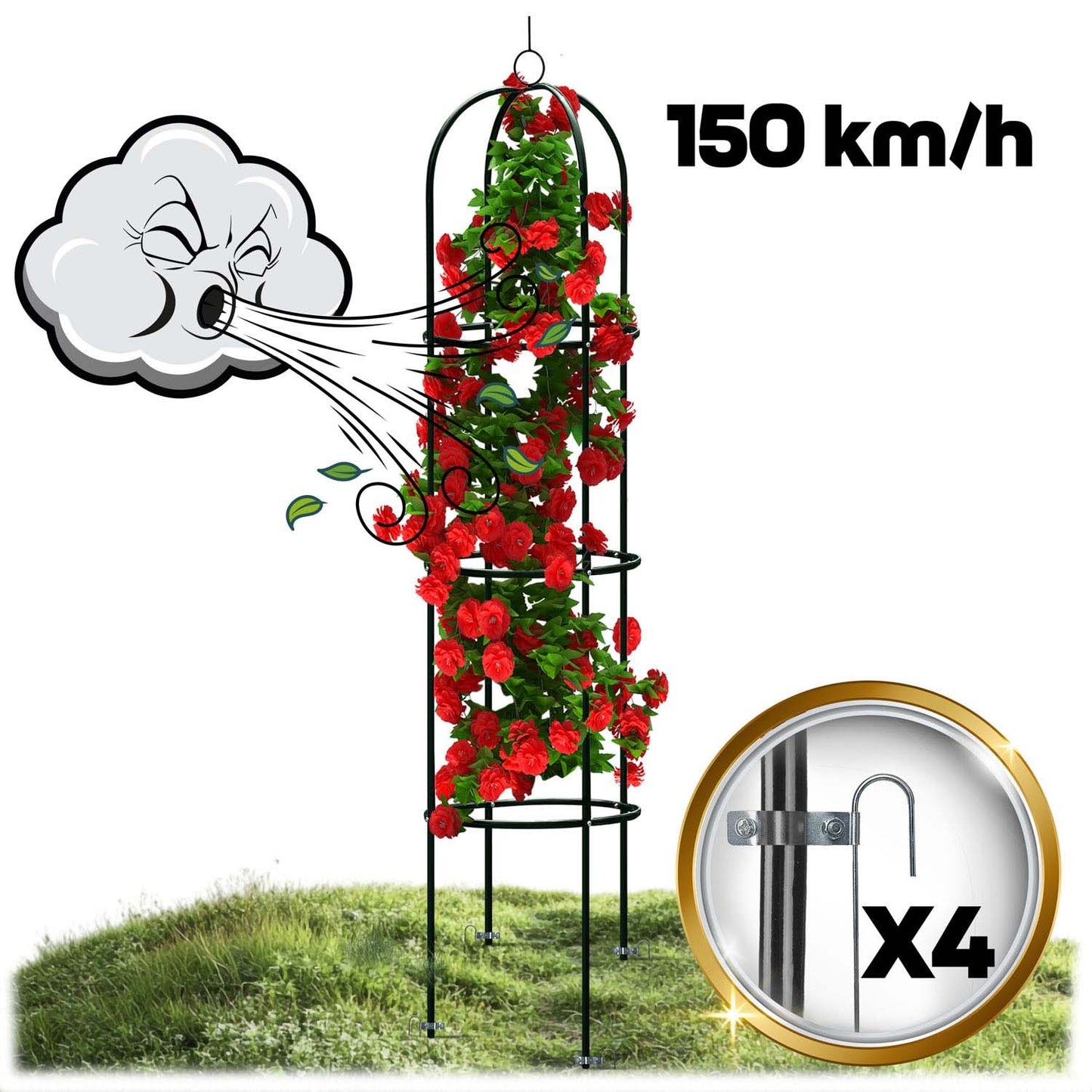 Garden pergola column 200 cm Plonos PL-992