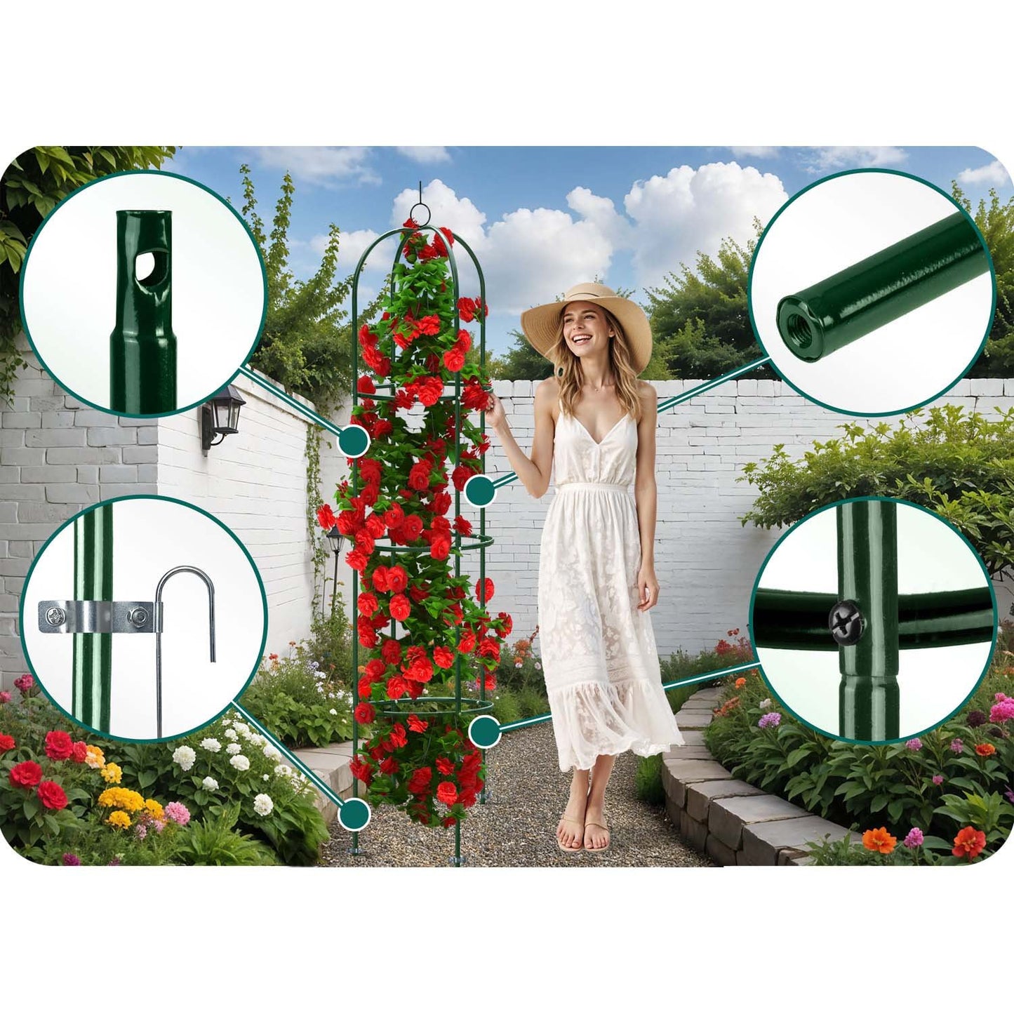 Garden pergola column 200 cm Plonos PL-992