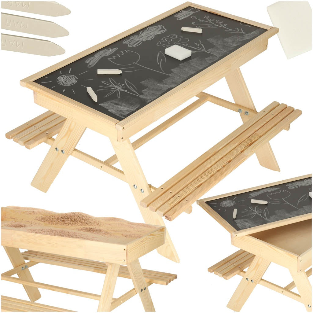 Garden set for children table+2 benches sandpit