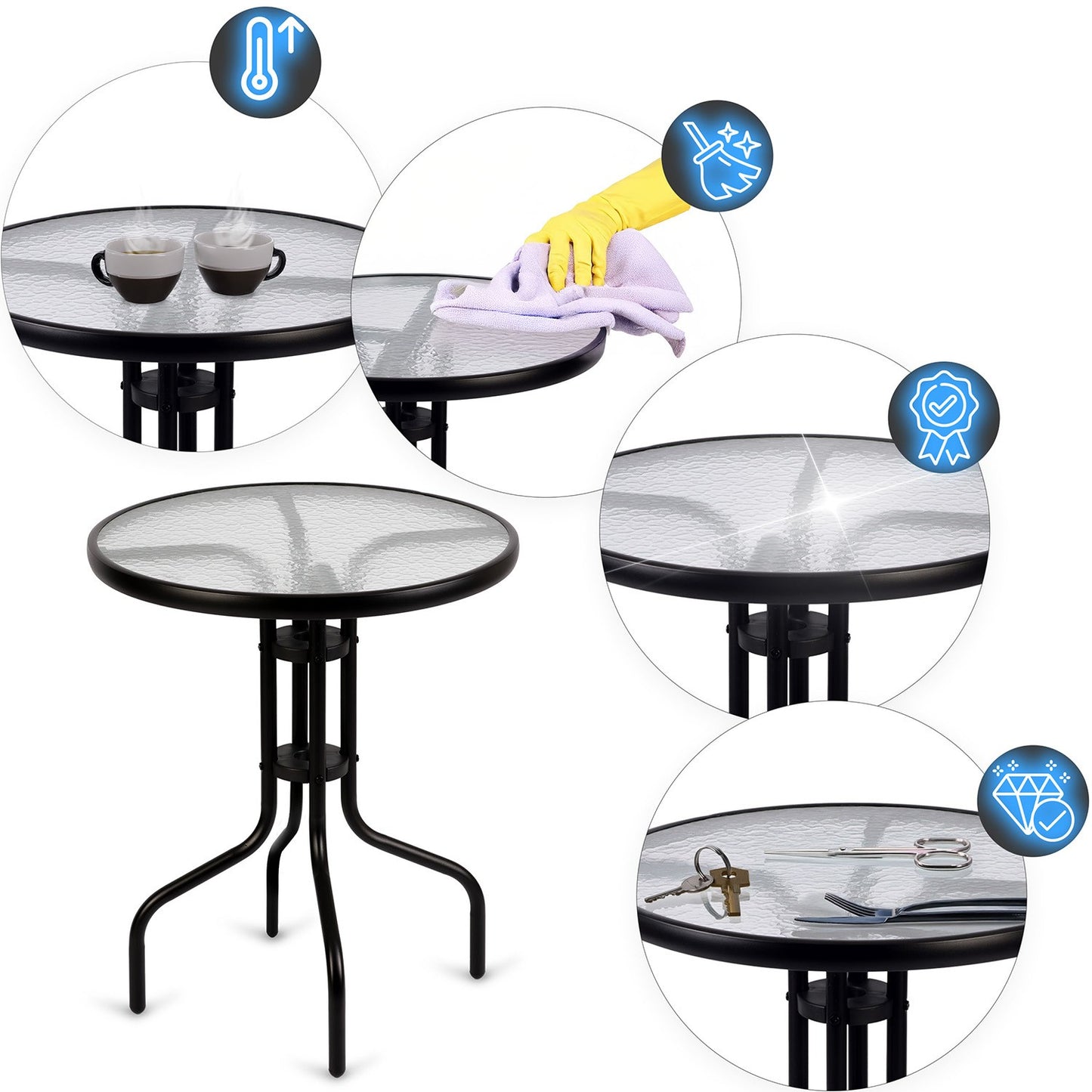 Garden set: round table and 2 garden chairs Sofotel SO-981