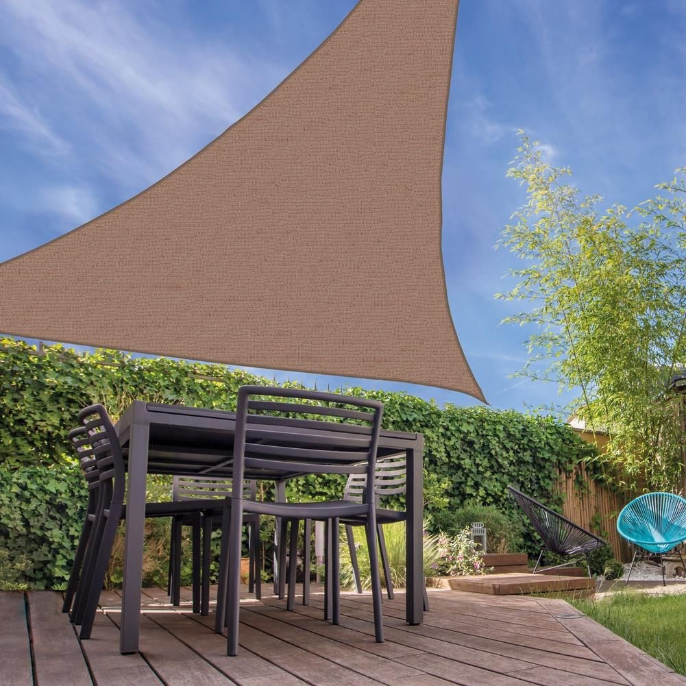 Garden shade sail brown 3 m