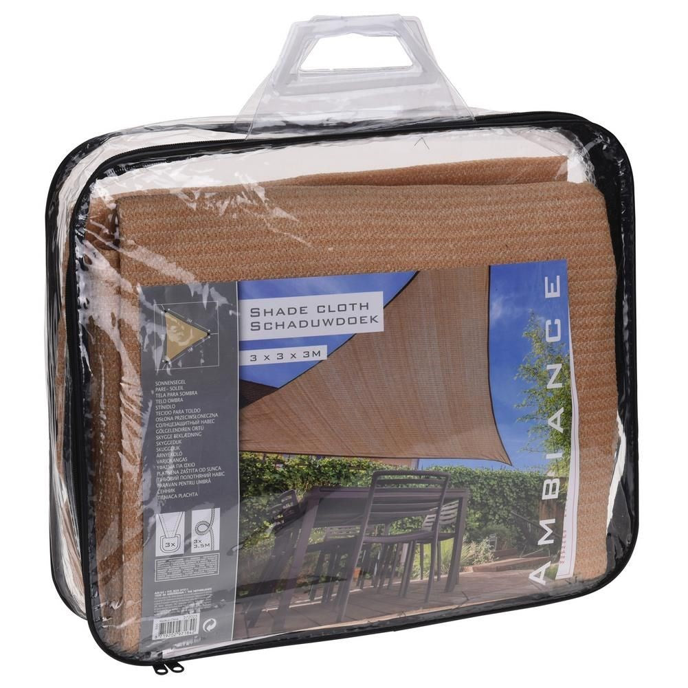 Garden shade sail brown 3 m