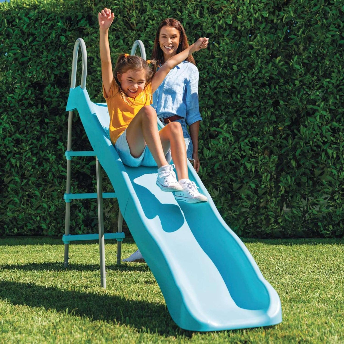 Garden slide for children 244 cm large steel plastic - 44107 INTEX