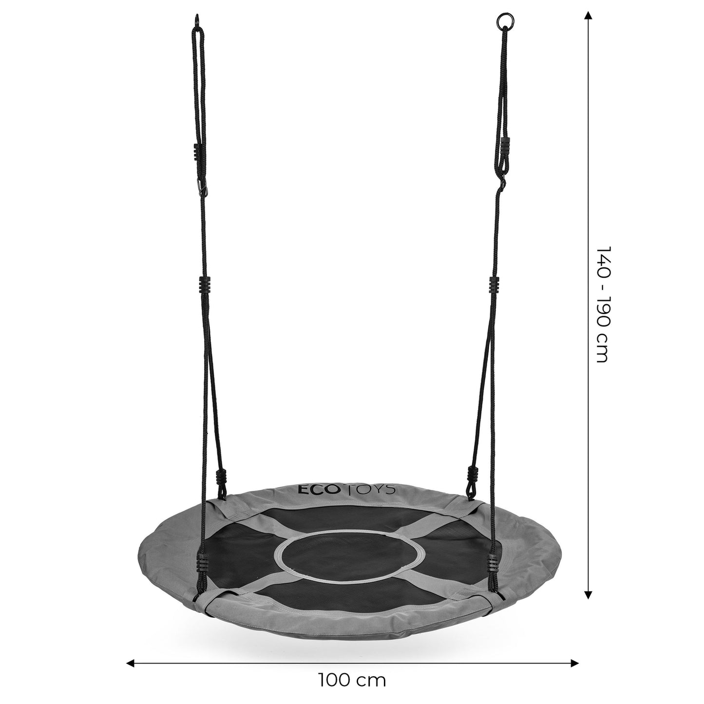 Garden swing, 100 cm, gray ECOTOYS