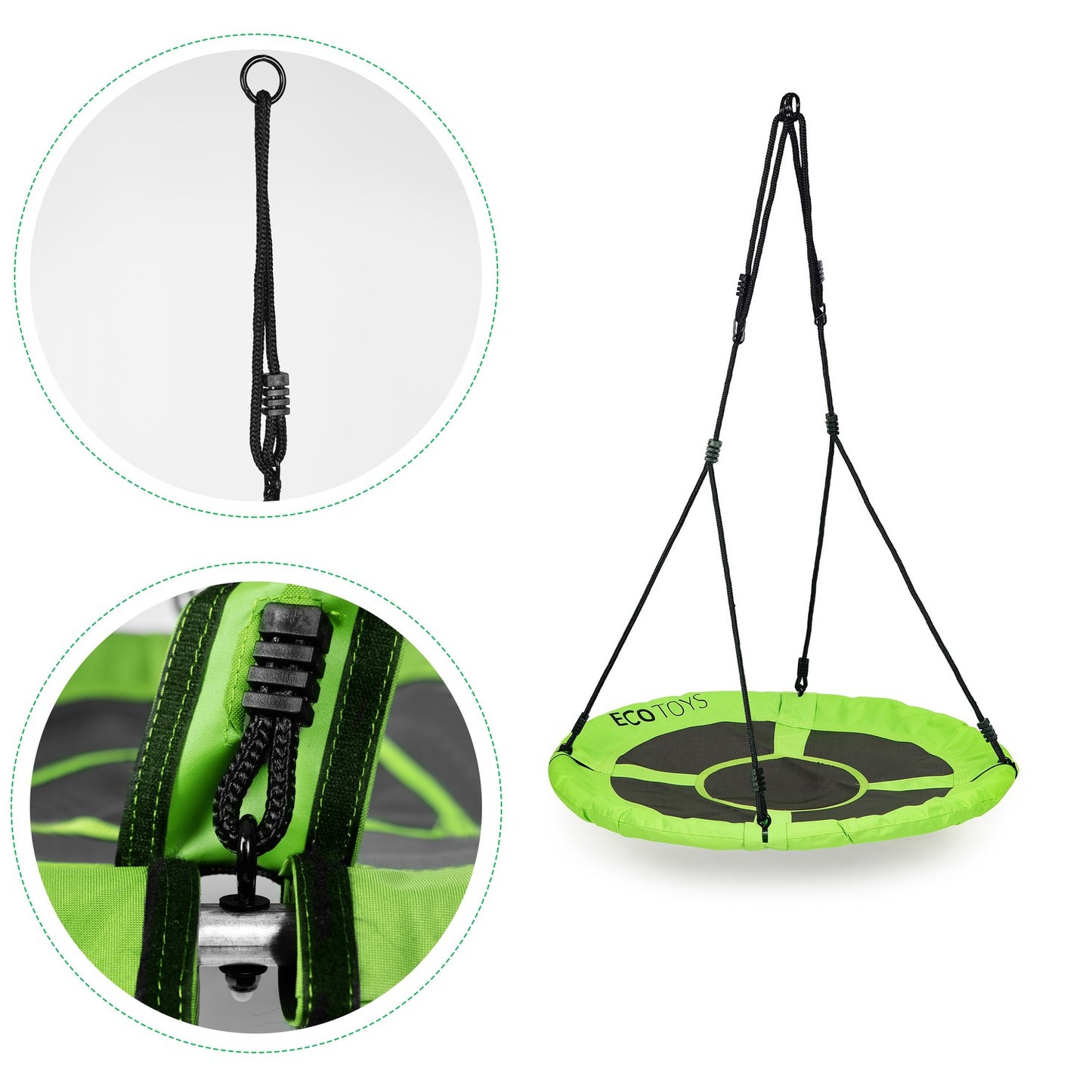 Garden swing, 100 cm, green ECOTOYS