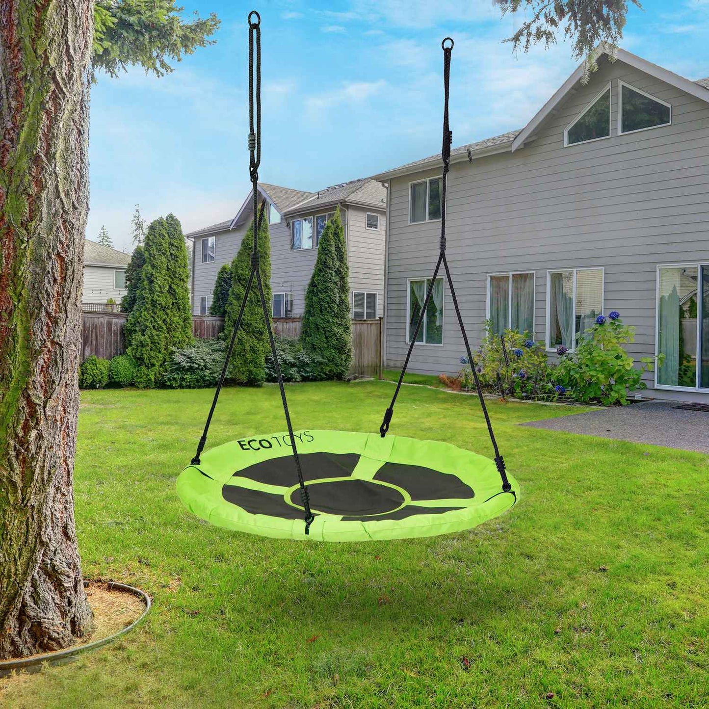 Garden swing, 100 cm, green ECOTOYS