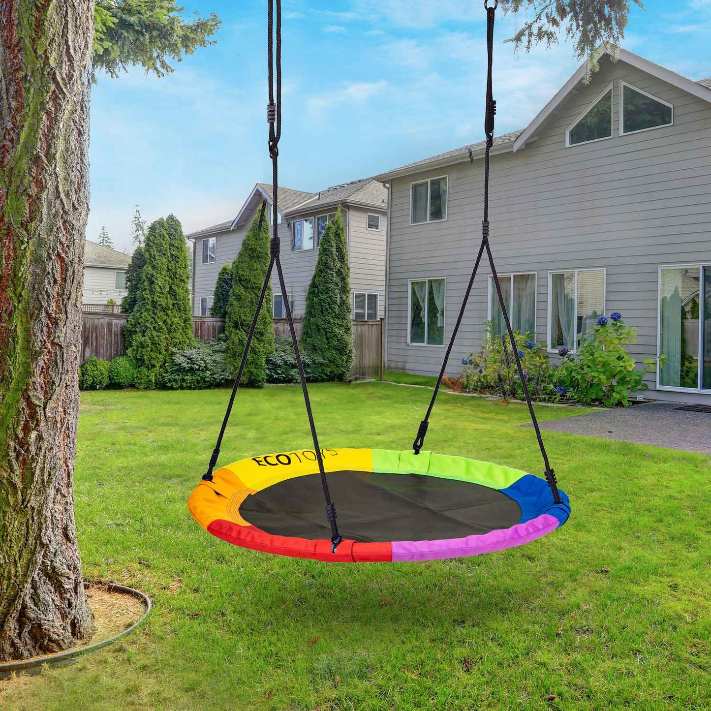 Garden swing, 100 cm, multicolor ECOTOYS