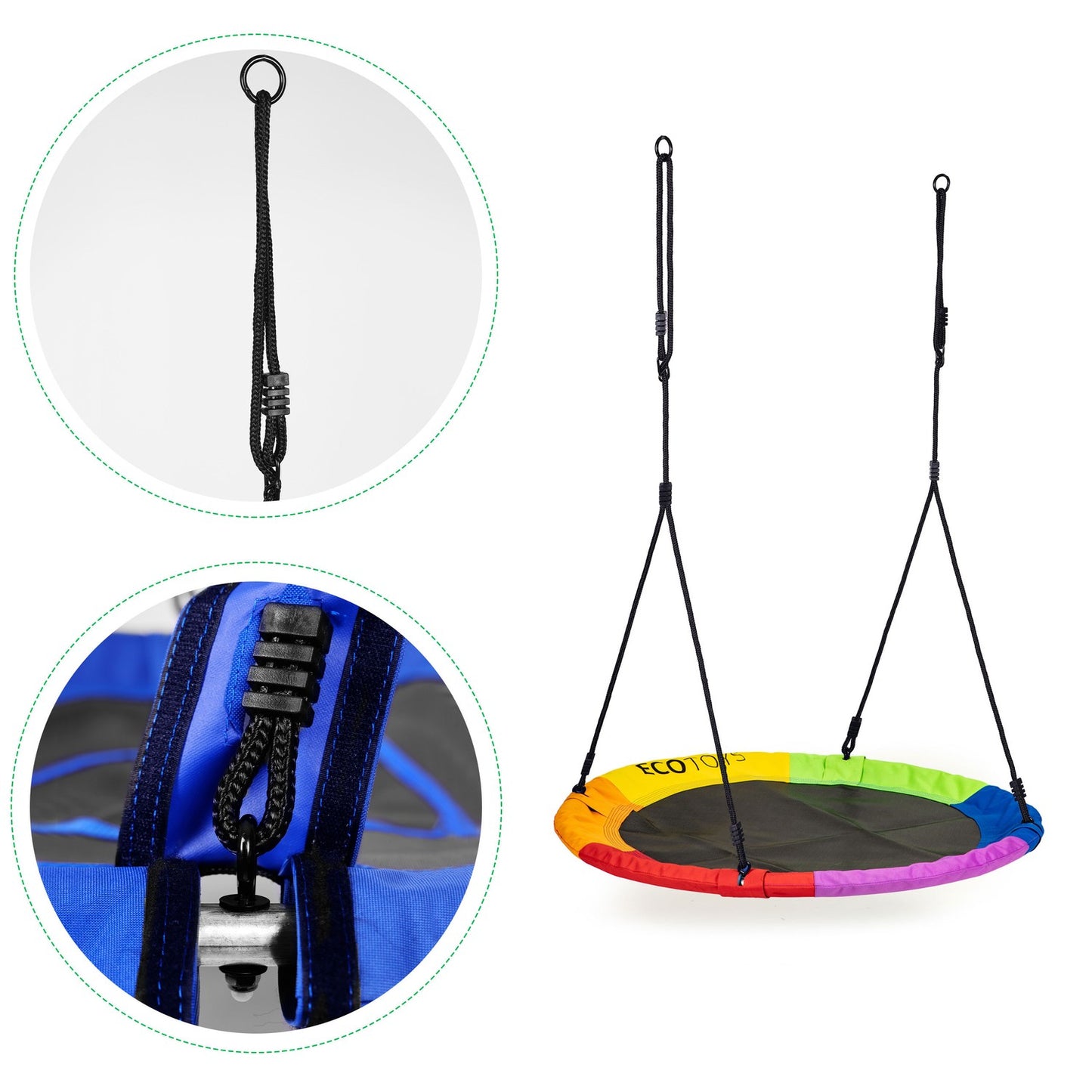 Garden swing, 100 cm, multicolor ECOTOYS