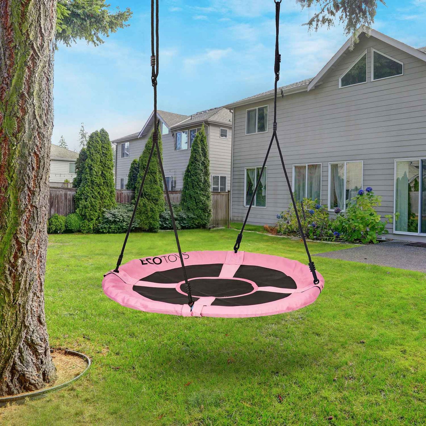 Garden swing, 100 cm, pink ECOTOYS