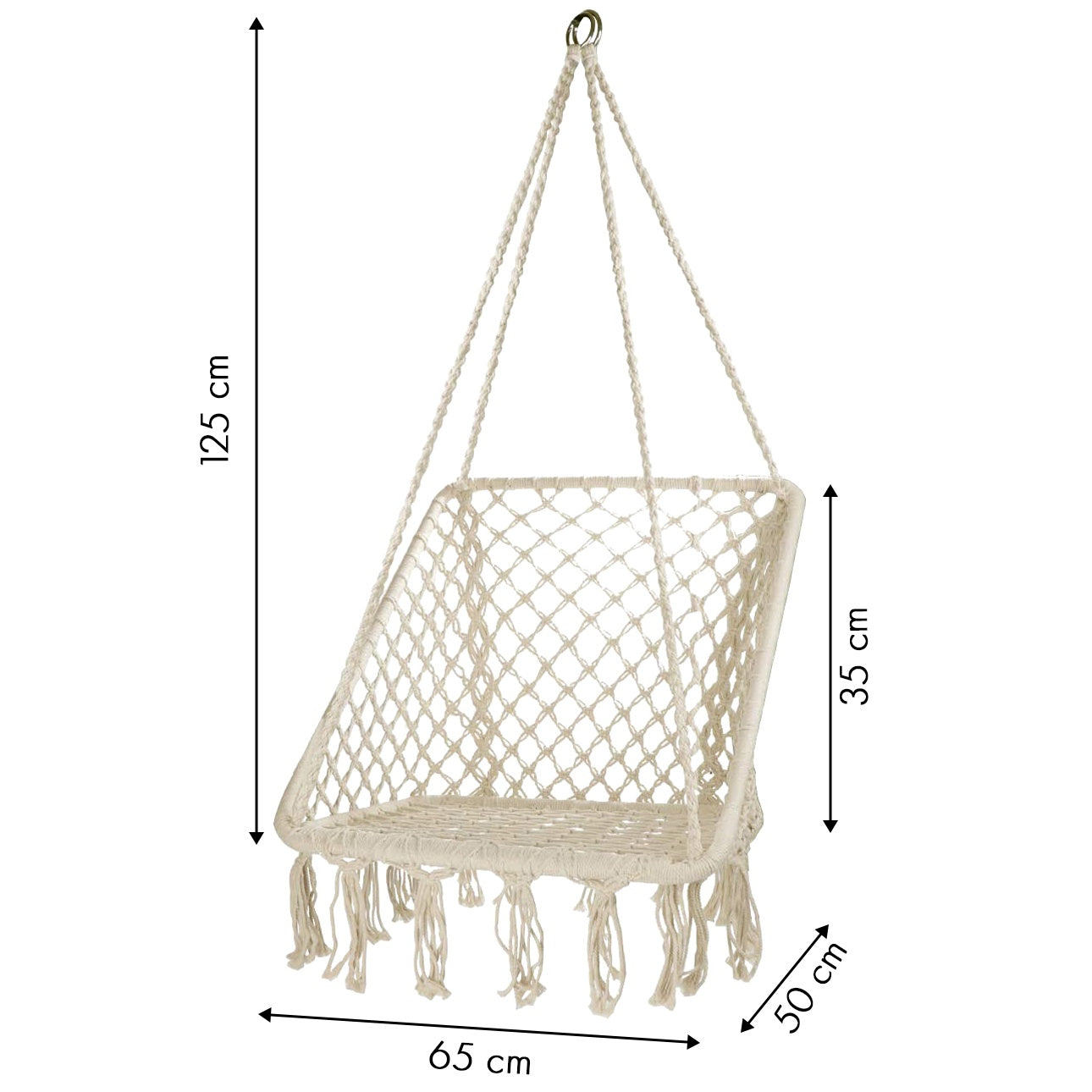 Garden swing with backrest