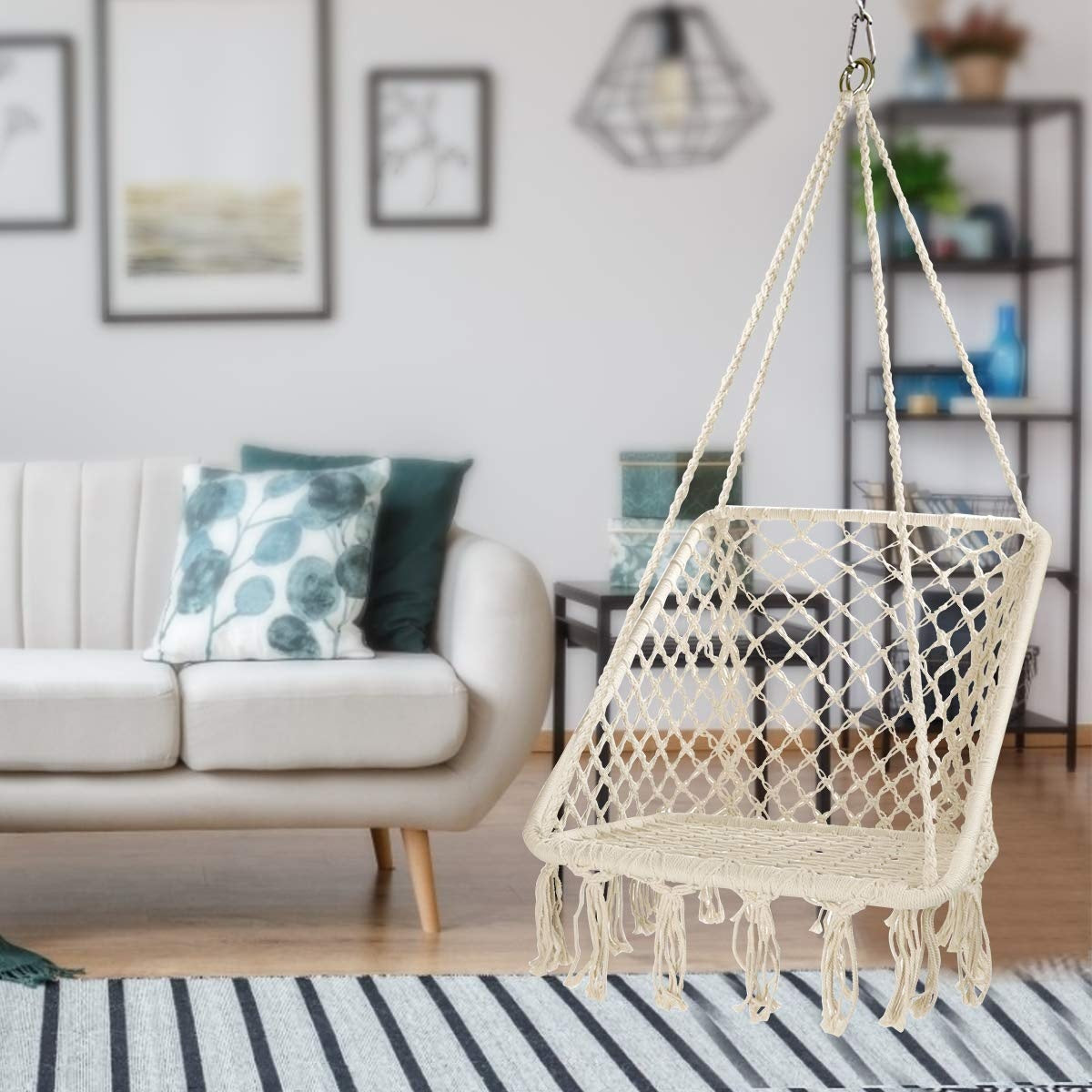 Garden swing with backrest