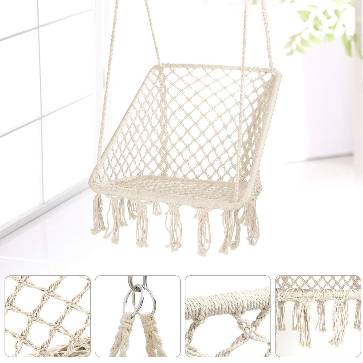 Garden swing with backrest