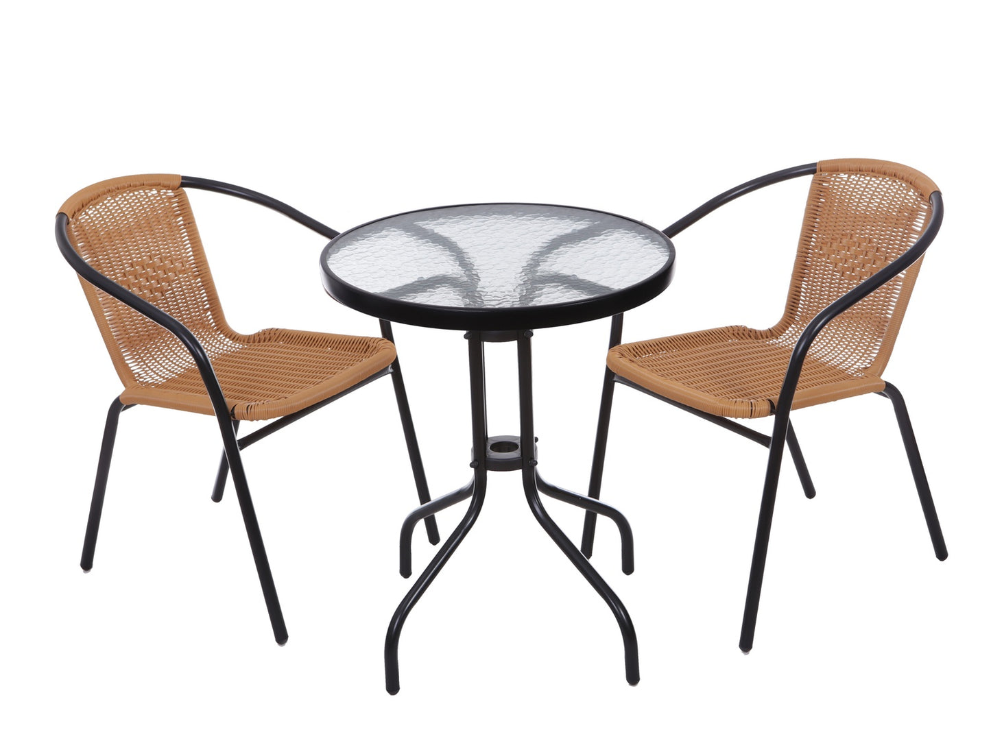 Garden table 60cm tempered glass table for garden terrace balcony