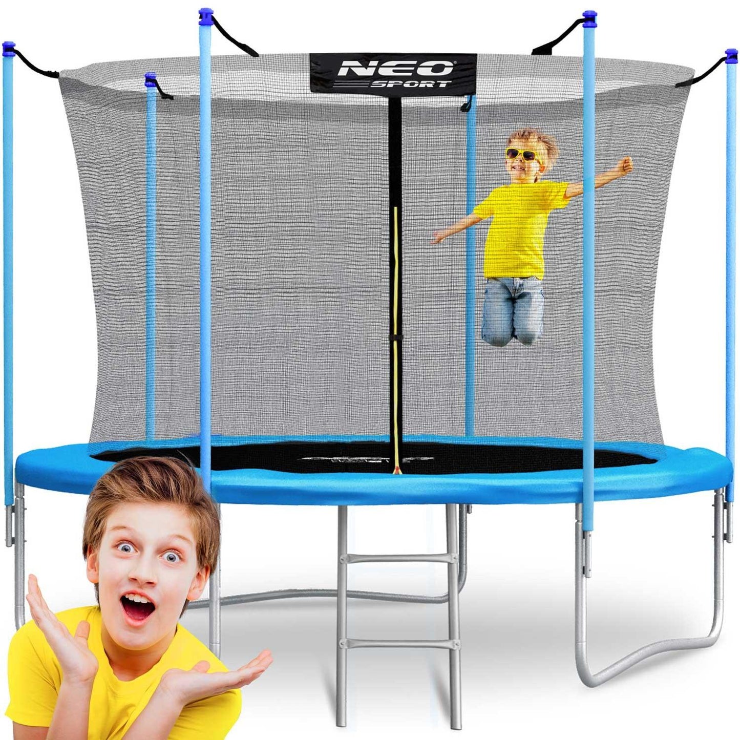 Garden trampoline 10ft/312cm with inner net and ladder Neo-Sport