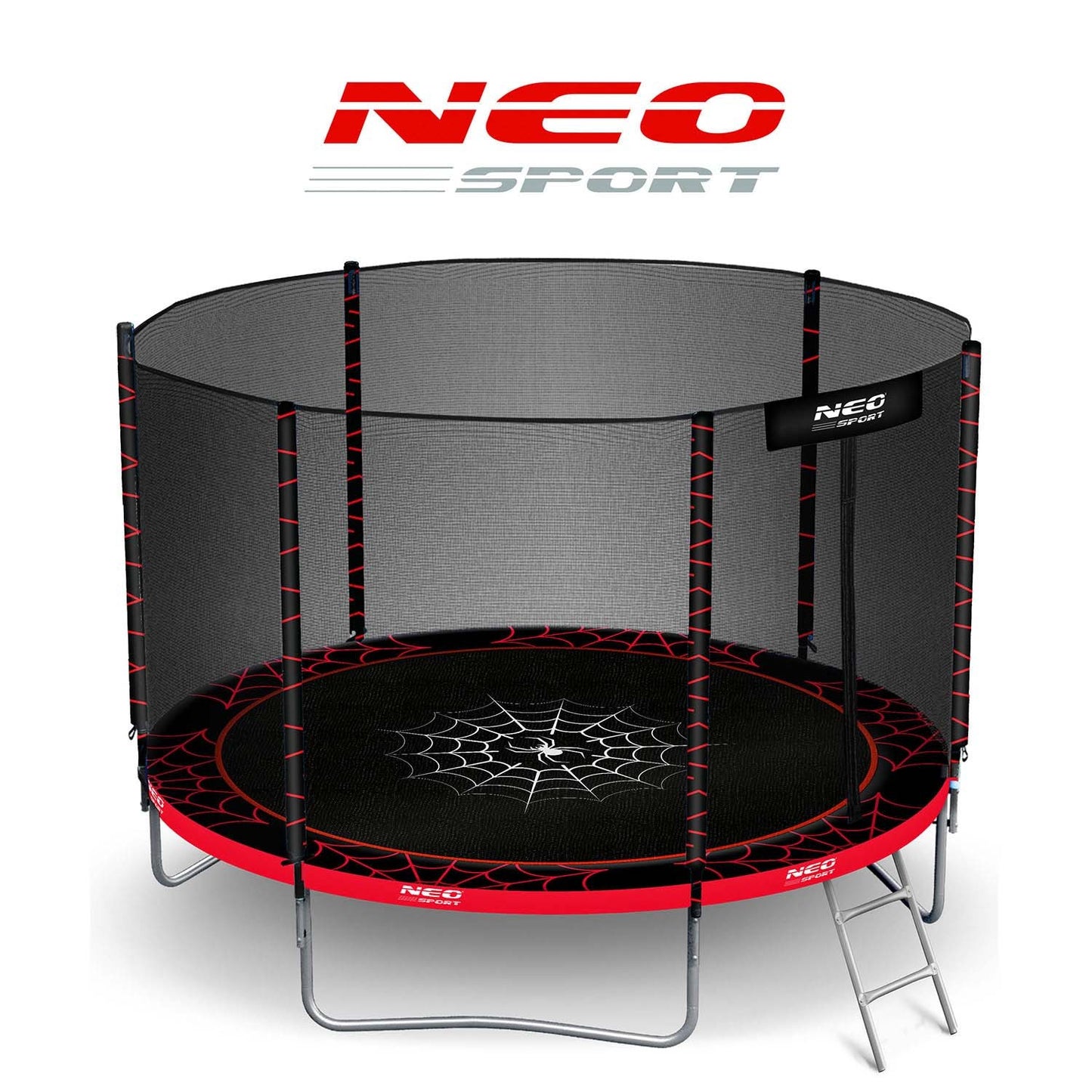 Garden trampoline 10ft/312cm with outdoor net and ladder Neo-Sport