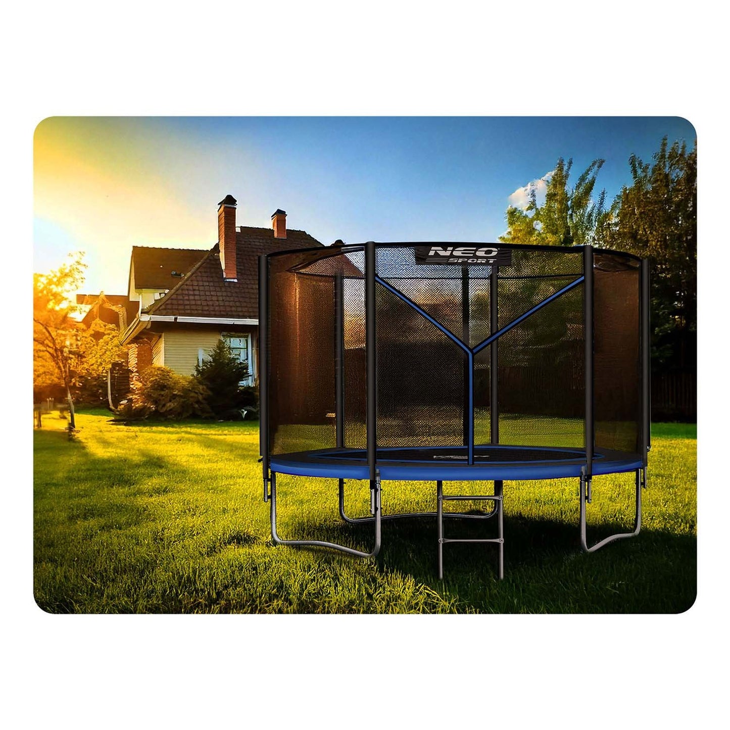 Garden trampoline 10ft/312cm with outdoor net and ladder Neo-Sport