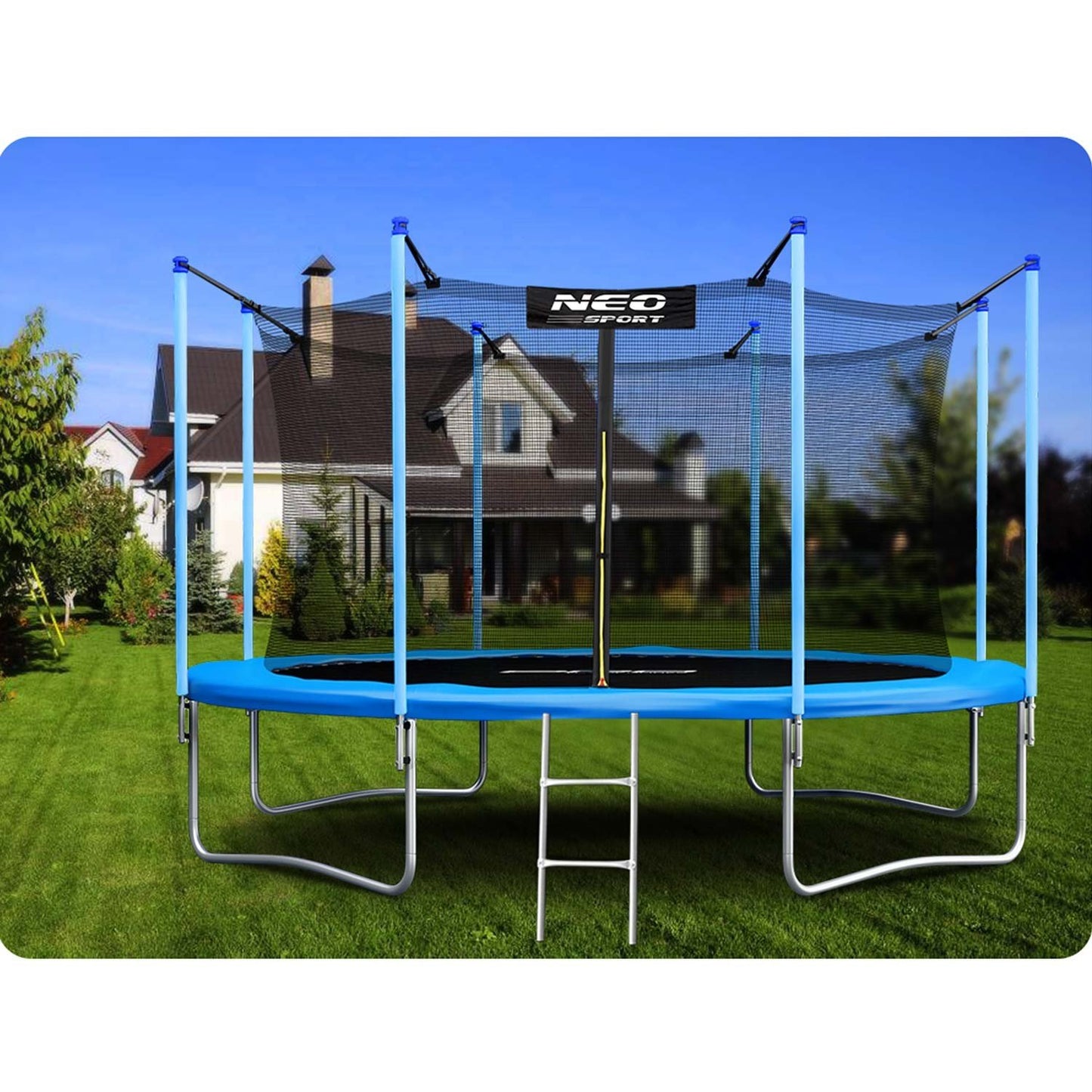 Garden trampoline 12ft/374cm with inner net and ladder Neo-Sport