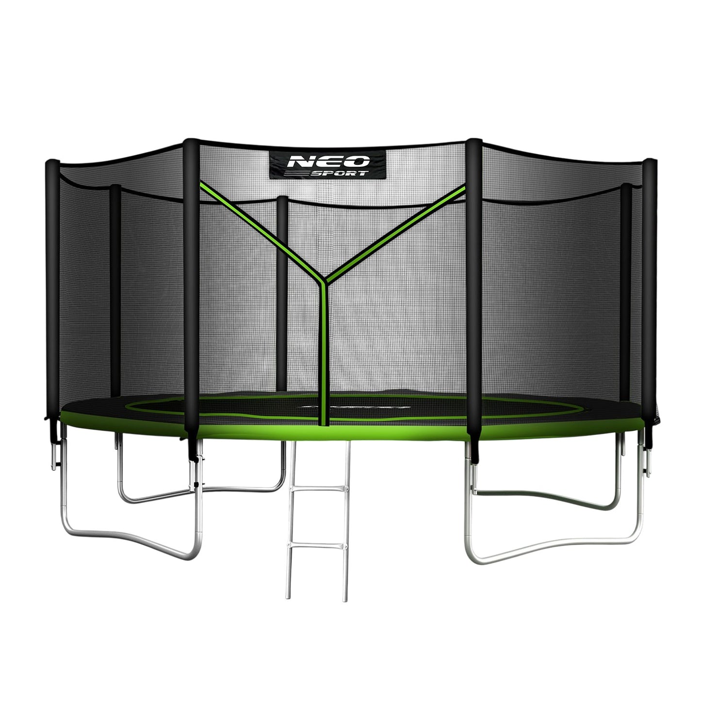 Garden trampoline 12ft/374cm with outdoor net and ladder Neo-Sport