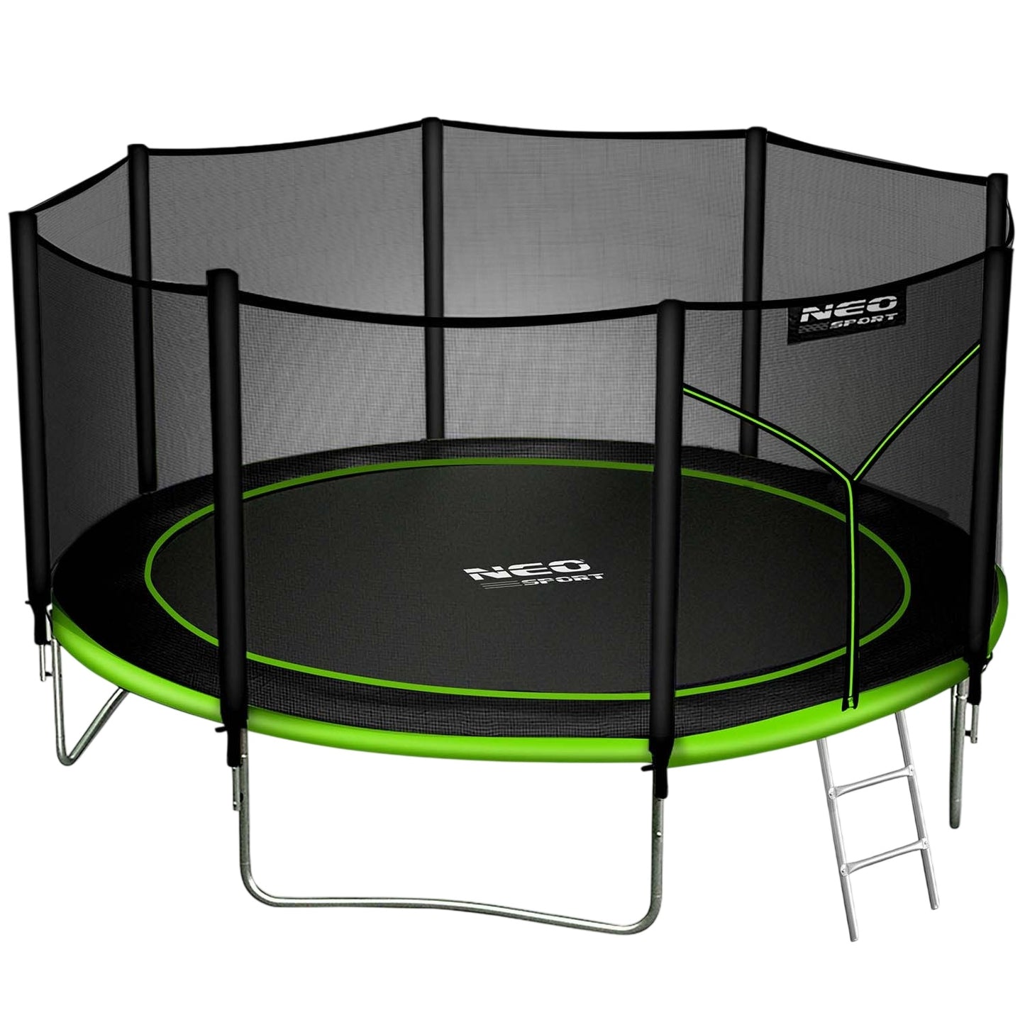 Garden trampoline 12ft/374cm with outdoor net and ladder Neo-Sport