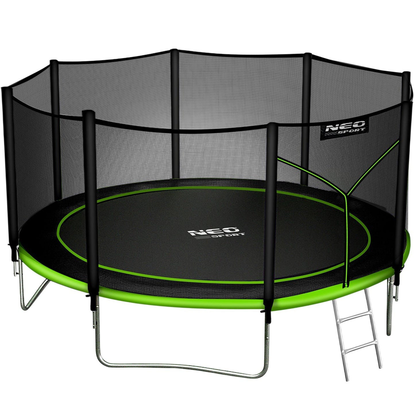 Garden trampoline 13ft/404cm with outdoor net and ladder Neo-Sport