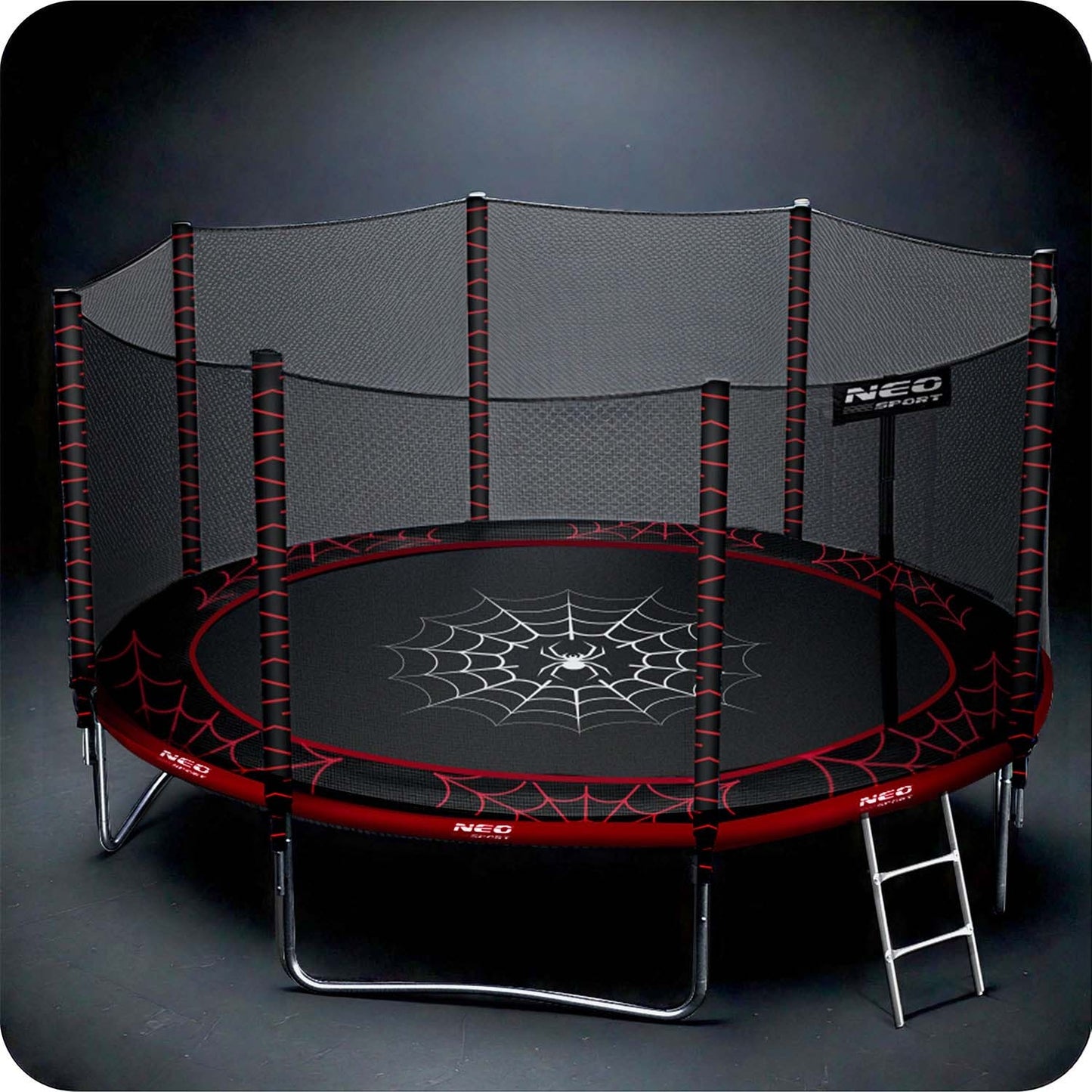 Garden trampoline 13ft/404cm with outdoor net and ladder Neo-Sport