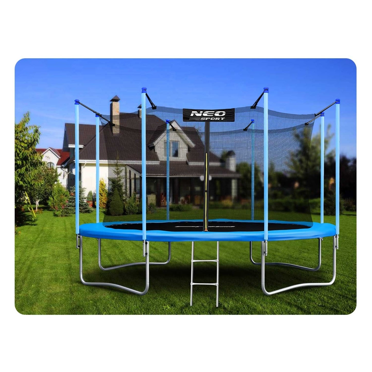 Garden trampoline 14ft/435cm with inner net and ladder Neo-Sport