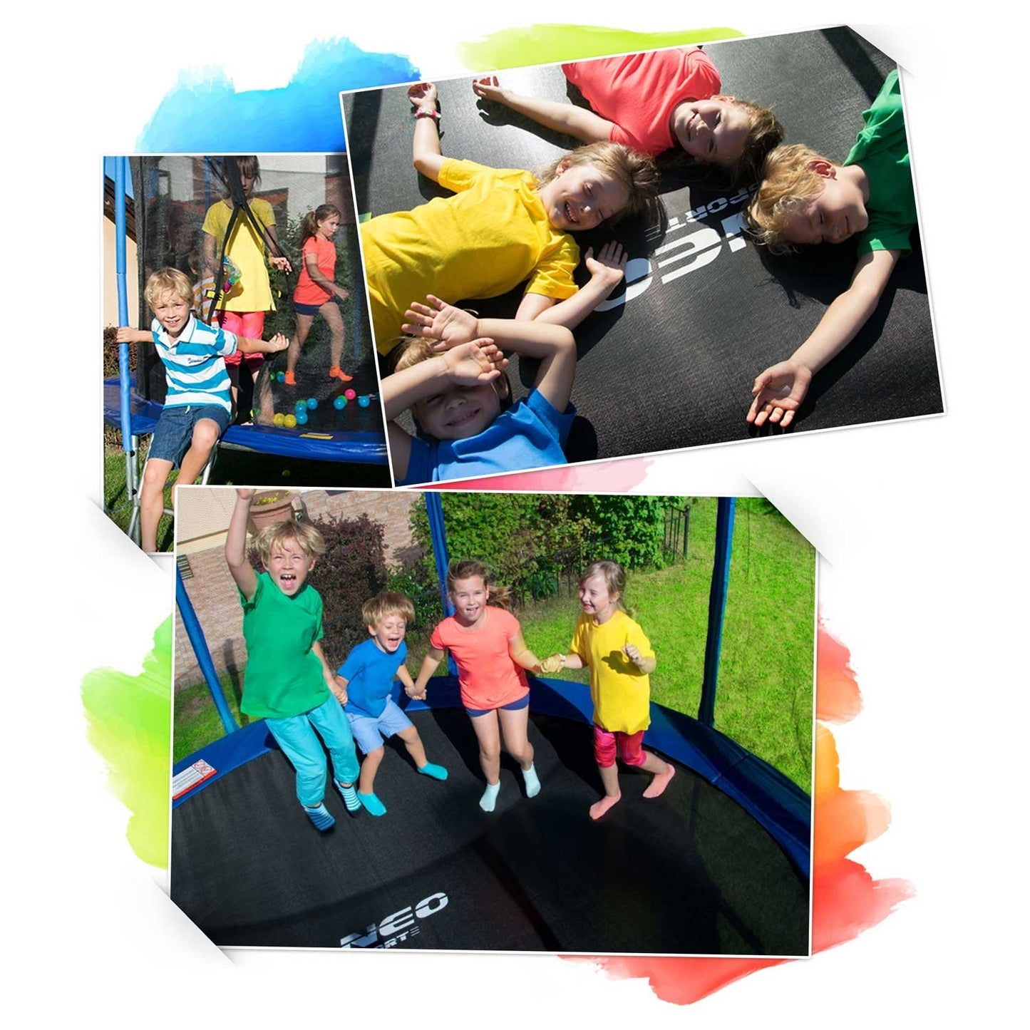 Garden trampoline 14ft/435cm with inner net and ladder Neo-Sport